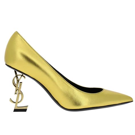 tacco scarpa ysl oro|Scarpe con tacco da donna YVES SAINT LAURENT YSL .